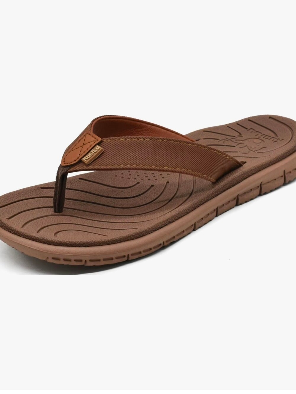 Women's Brown Flip-Flop Sandals with Cushioned Footbed